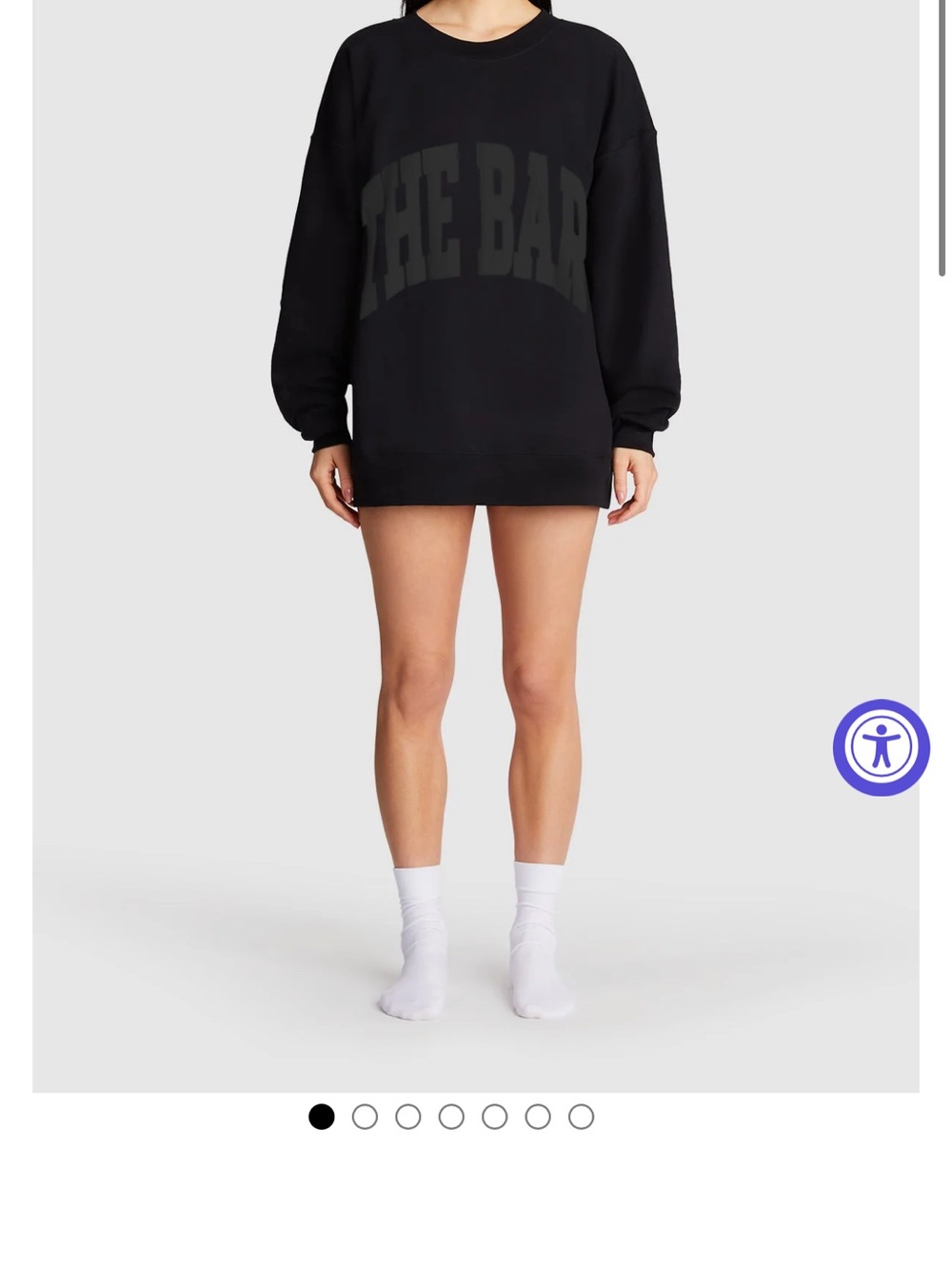 Sold out! The Bar Varsity Black Crewneck Sweatshirt with The Bar logo